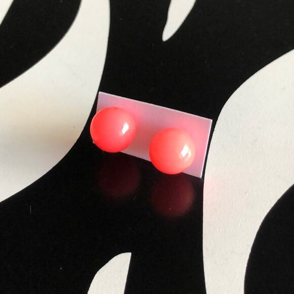 4 for $20 Pink/Orange Ball Stud Earrings - Picture 1 of 3